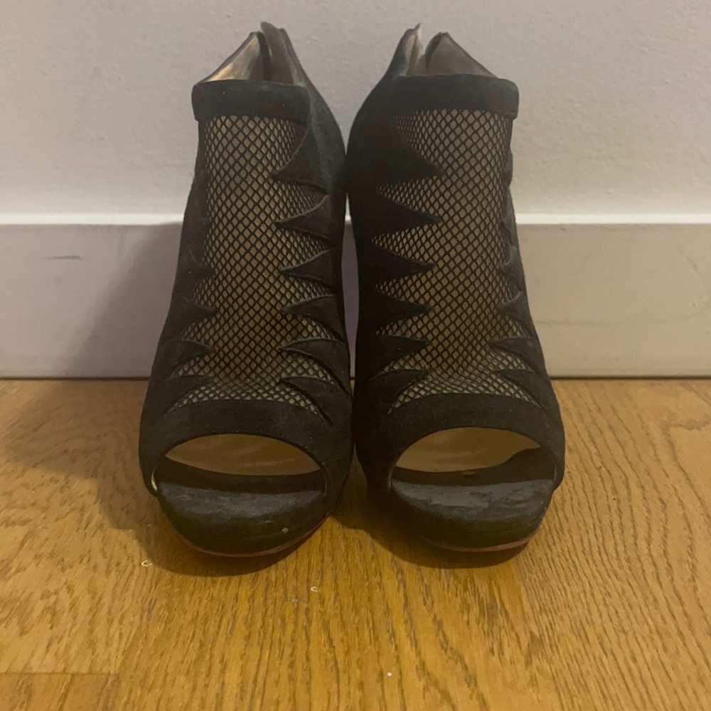 Gently worn suede Louboutin booties size 40.5